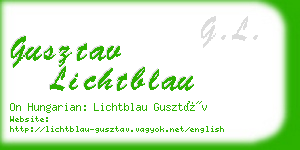 gusztav lichtblau business card